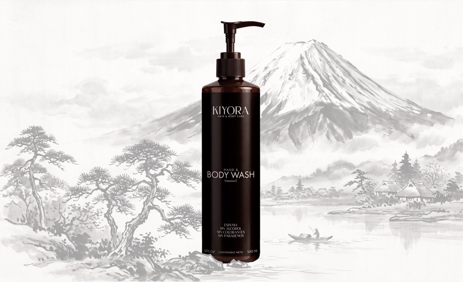 Hand & Body Wash en espuma KIYORA con refill para hotelería